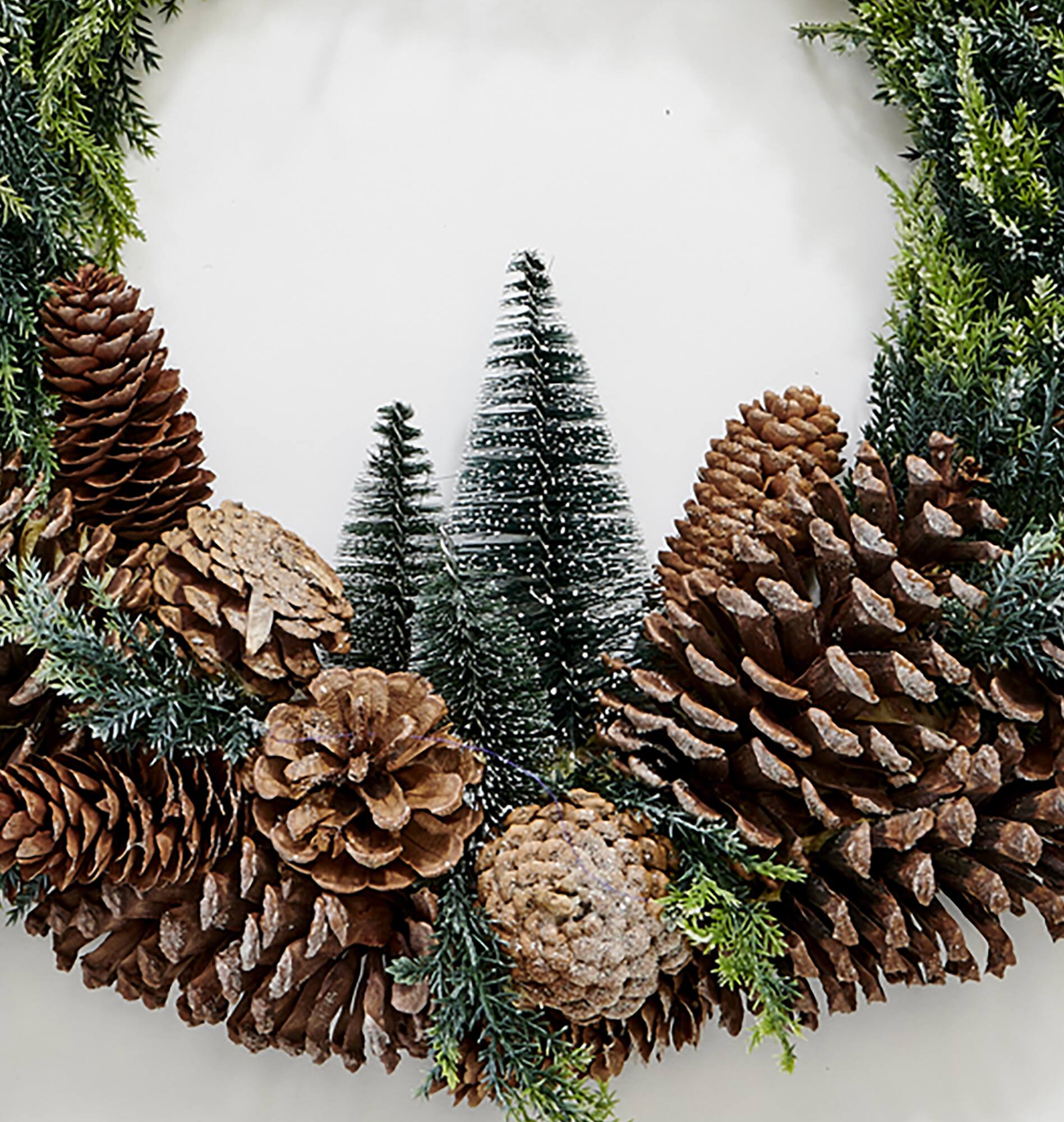 Worth Imports Artificial Christmas Pinecones & Trees Cedar Wreath